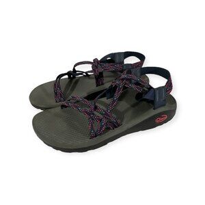 Chaco ZX2 Multi color Pink Blue Sandals Womens 10